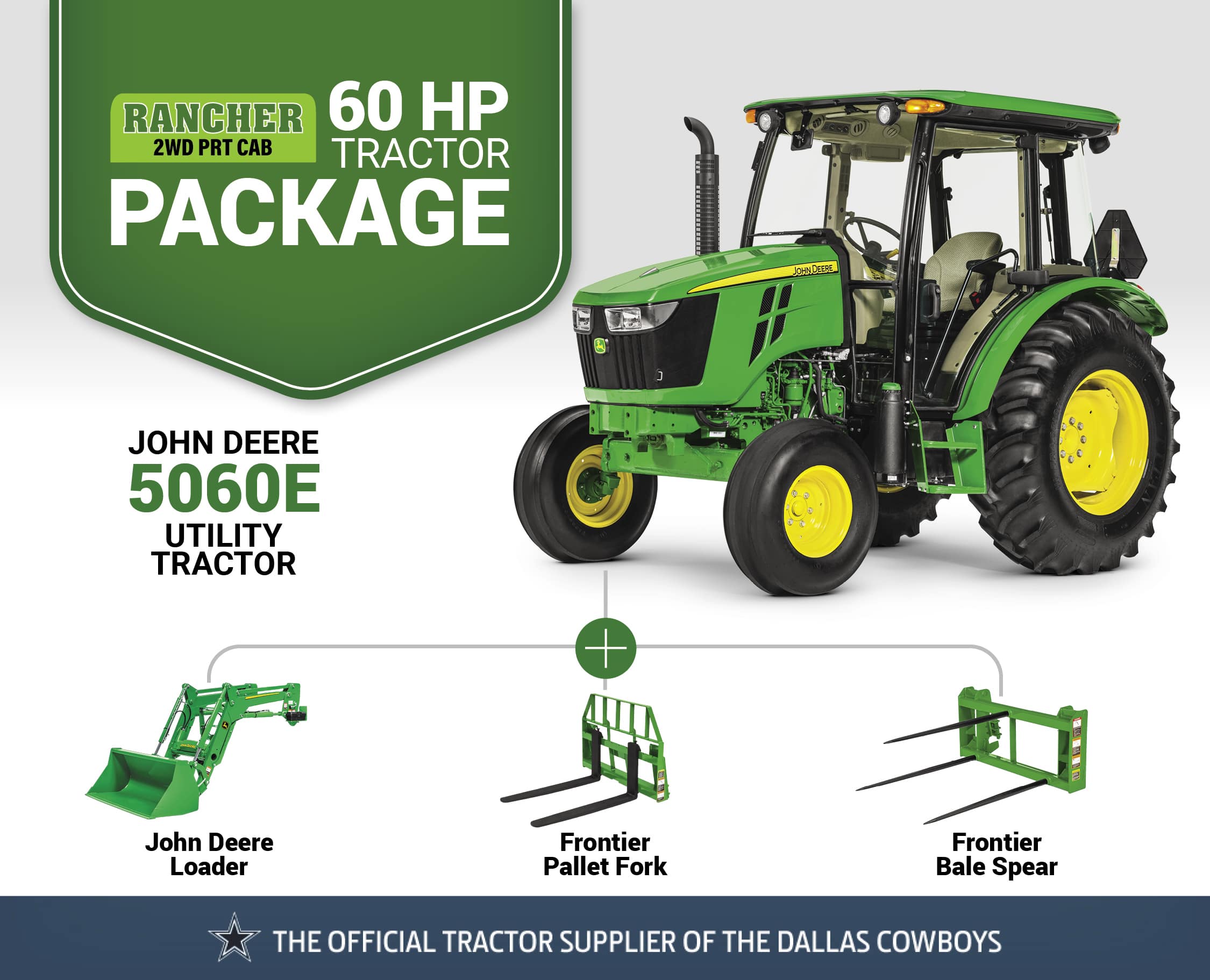 Rancher 2WD PRT CAB: 5060E (60 hp) Tractor Package Special MY23