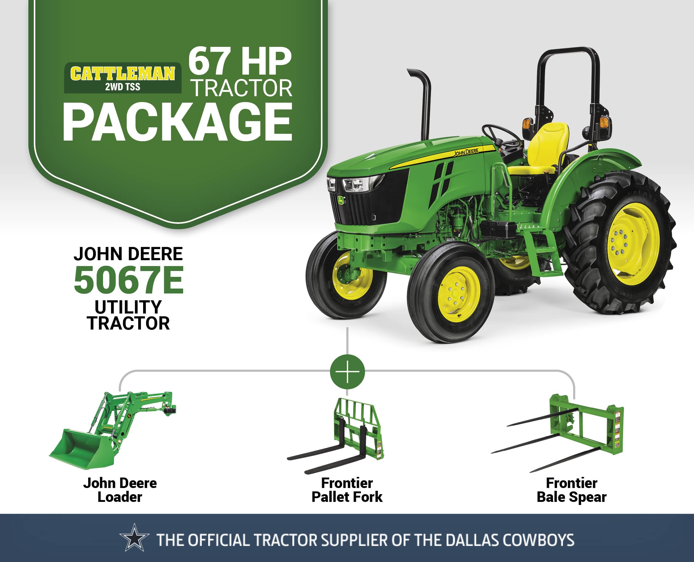 Cattleman 2WD TSS: 5067E (67 hp) Tractor Package Special