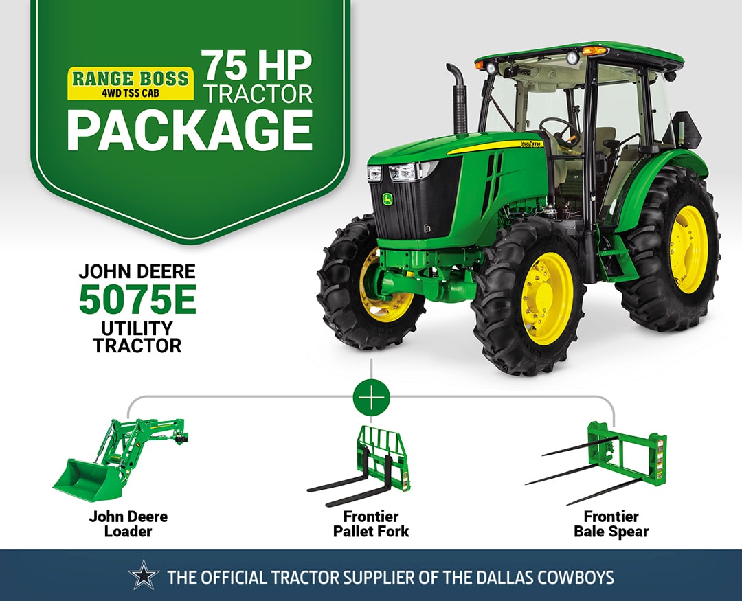 Range Boss 4WD TSS CAB: 5075E (75 hp) Tractor Package Special